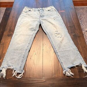 Pistola Straight Leg Distressed Jeans Size 28
